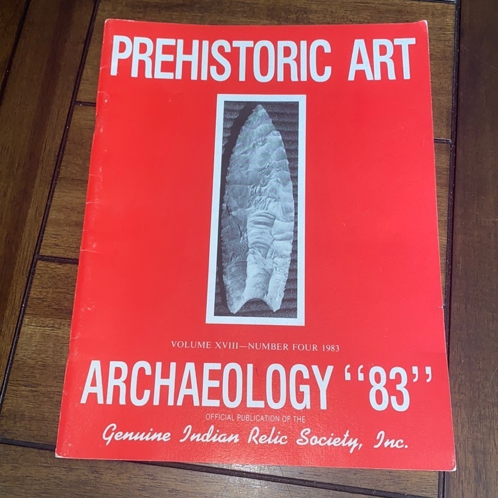 Prehistoric art archaeology Vintage magazine